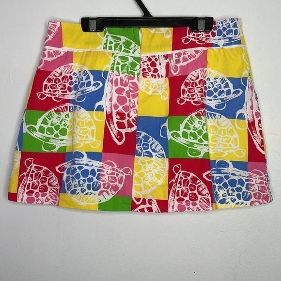 LILLY Pulitzer colorful checkers turtleneck print mini skort - Picture 5 of 7